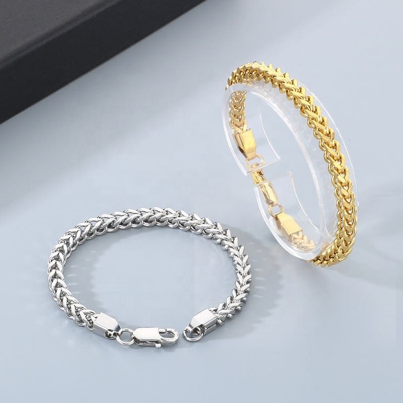 2026 QC Jewelry Modischer Schmuck Herren-Armband aus 14 Karat vergoldetem Kupfer, trendige kubanische Kette, Edelstahl, Hauptmaterial - Steel color - Damen Chain