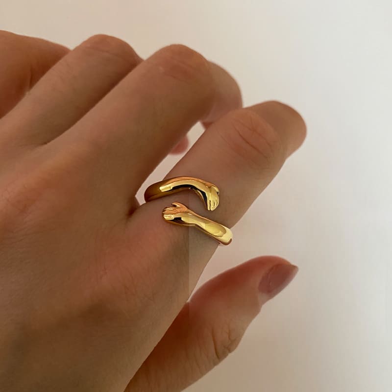 2026 QC 珠宝戒指无光泽防水珠宝不锈钢 18K 镀金时尚女式珠宝 Anillos Acero 不可氧化 - 默认 - 女士Fashion