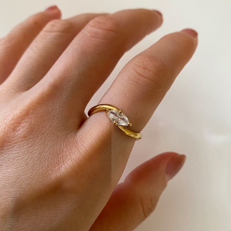 2026 QC 珠宝戒指防水珠宝不锈钢 18K 镀金时尚女式珠宝 Anillos Acero 不可氧化 Por Mayor - 默认 - 女士Fashion