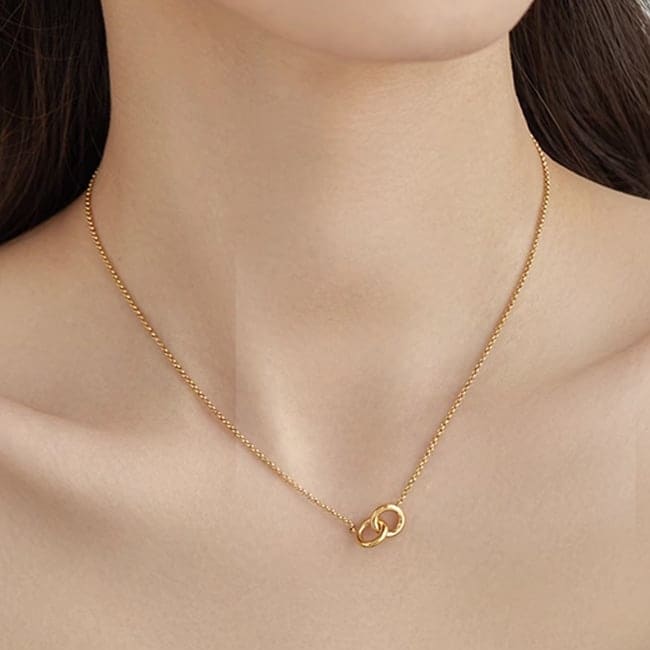 2026 QC Jewelry Halskette mit Anhänger aus Edelstahl, minimalistischer Schmuck, individueller Schmuck, 18 Karat vergoldete Halskette für Frauen, Collier Minimaliste - Standard - Damen Anhänger