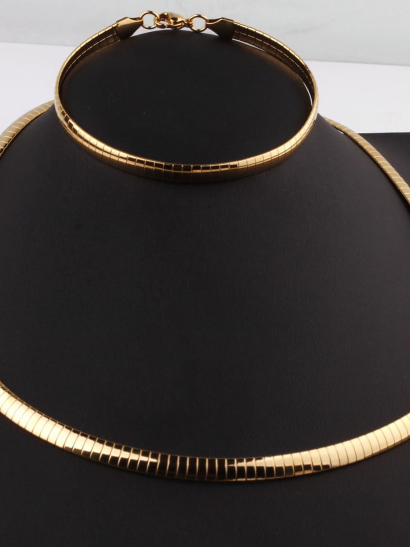 2026 QC Jewelry Women's New Titanium Steel Stainless Steel Chains Set-Necklace Bracelet Wholesale Supply - Gold - Fashion Necklaces - Image 2