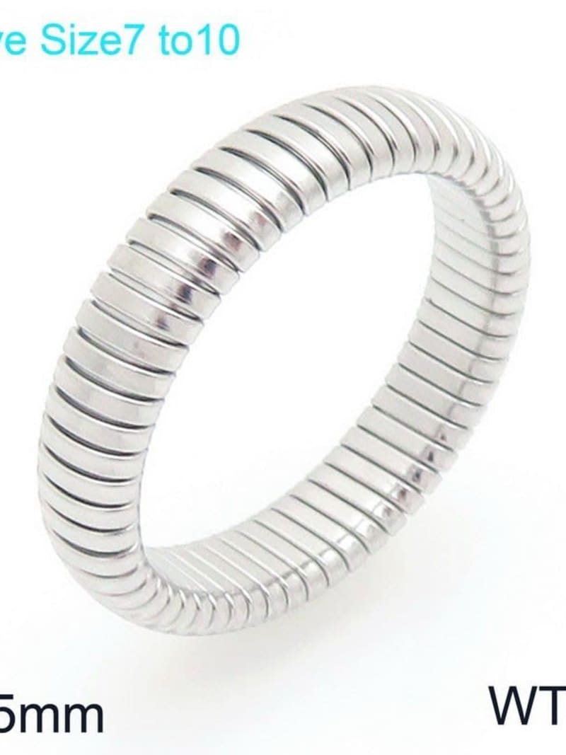 2026 QC Jewelry Individual and Light Luxury Snake Ring European and American Simple Hip-hop Elastic Ring Stainless Steel Snake Ring