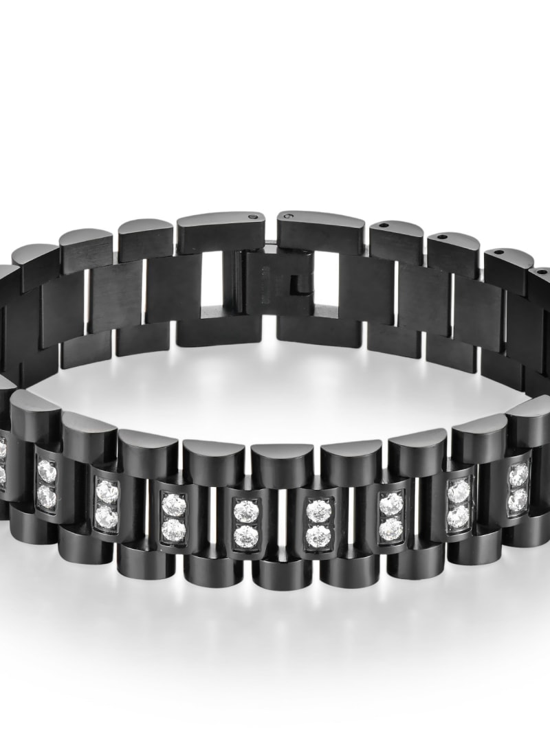 2026 QC Bijoux 18K PVD Plaqué Or Lien Chaîne Chunky Zircon Bande En Acier Inoxydable Charme Bracelet À La Mode Bijoux De Mode pour Cadeau