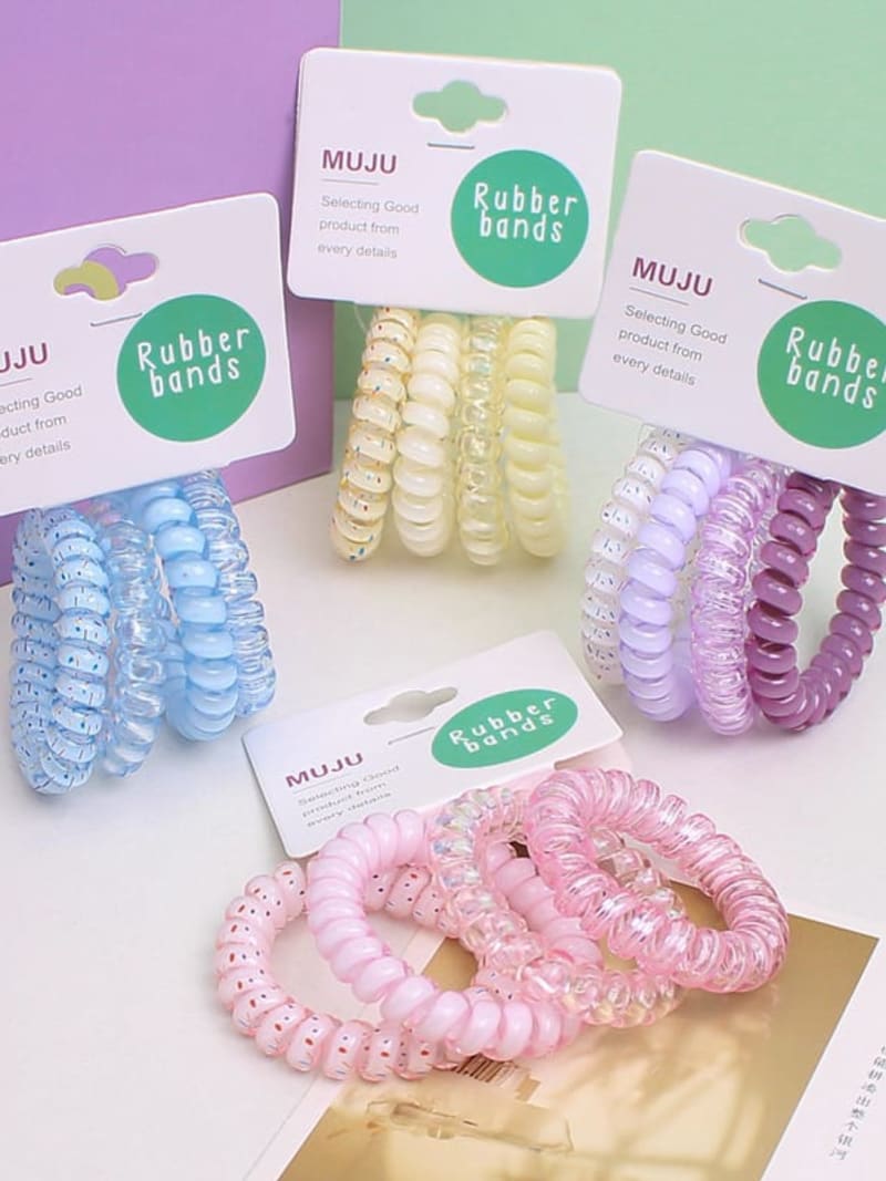 2026 QC Jewelry of New Design High Wave Point Telephone Wire Hair Rope Korean Sweet Girl Candy Color Elastic Hair Ties - 1#Pink - Women Hair Accessories - Image 2