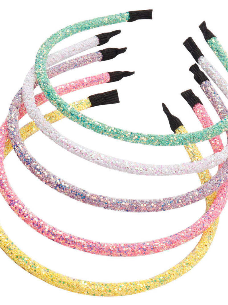 2026 QC Jewelry Color Chunky Glitter Sequin Headband Korean Thin Resin Sprinkle Powder Hair Band Bling Hair Hoop Girl Head Buckle - #01 - Women Hair Accessories - Image 2