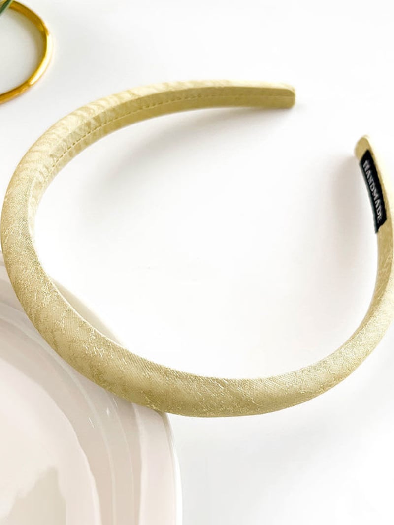 2026 QC Jewelry Korean Solid Color Cloth Hairband Girl's Summer Fine Edge Texture Hairhoop Daily Basic Fabric Elegant Hair Accessories