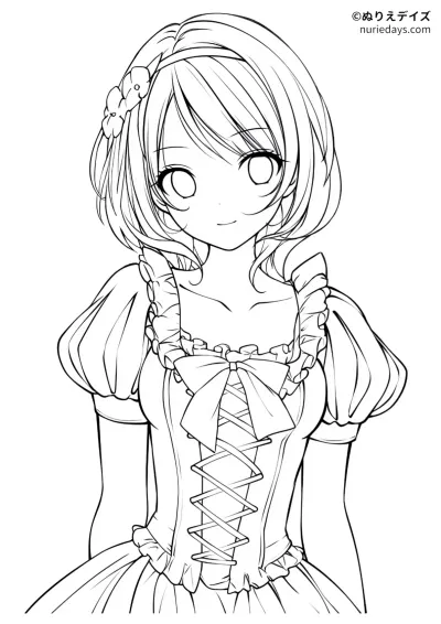 『白雪姫』のぬりえ2