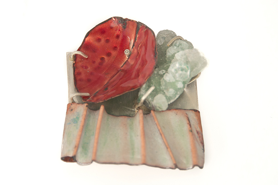 Geëmailleerde broche Sterlingsilver 925