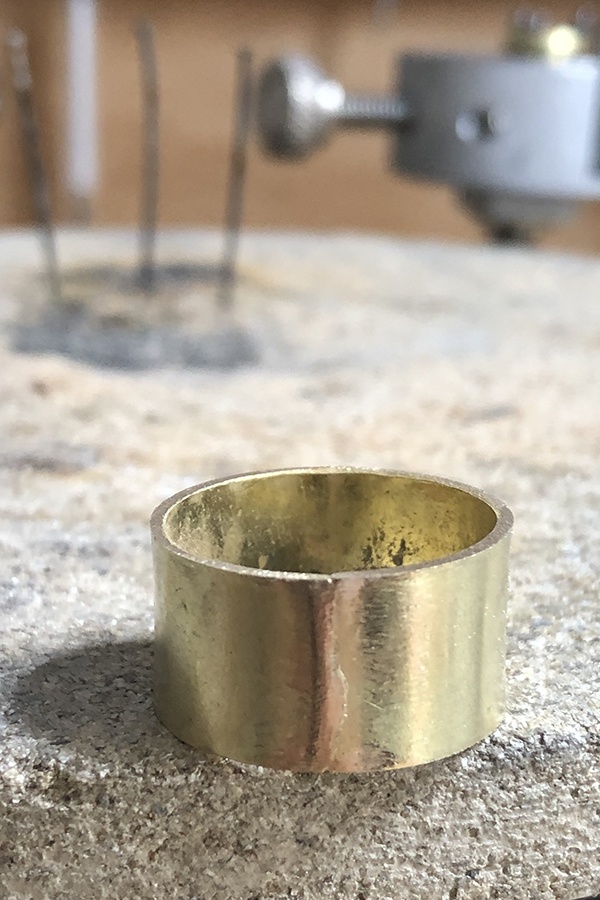 Staafje goud na omsmelten