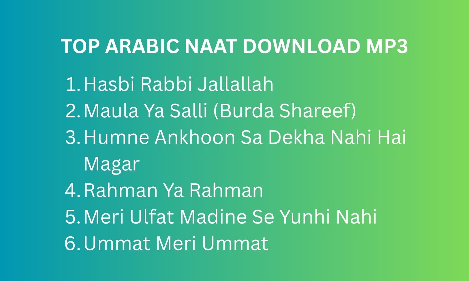 Arabic Naat MP3 Collection – Download High-Quality Audio Now