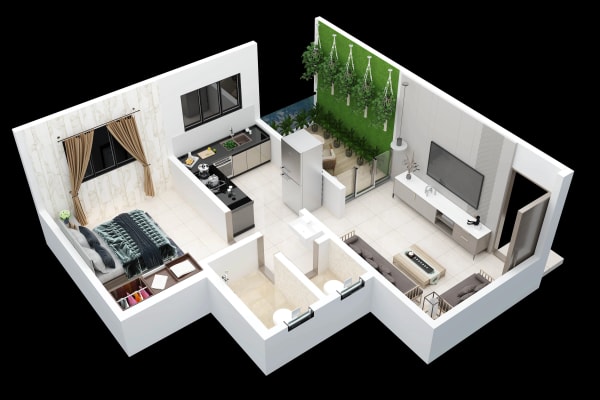 Unit 103 — 1 BHK Interior