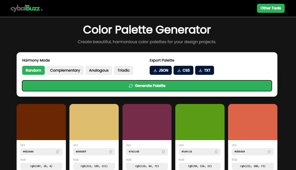 Color Palette Generator
