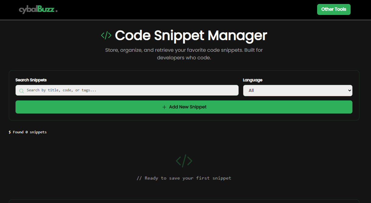Code Snippet Manager