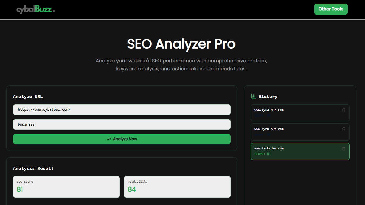 SEO Analyzer Pro