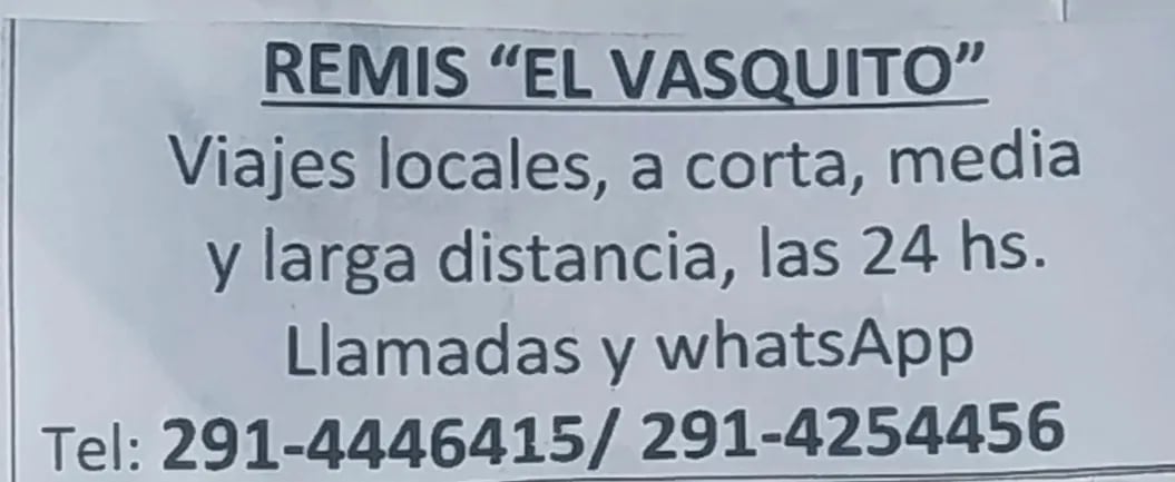 Remís "El Vasquito"