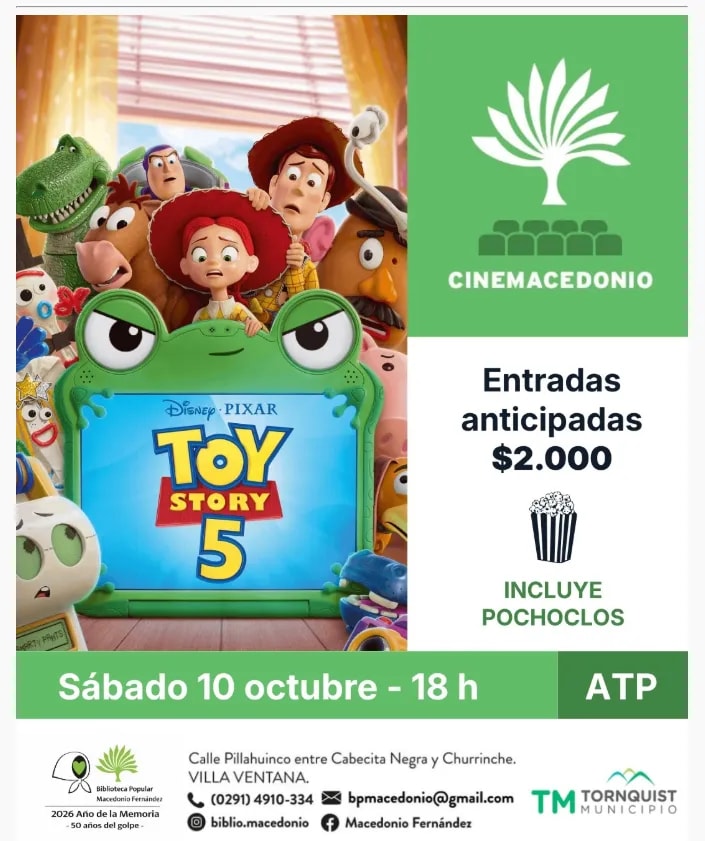 Cine en la Biblioteca de Villa Ventana, evento en Villa Ventana