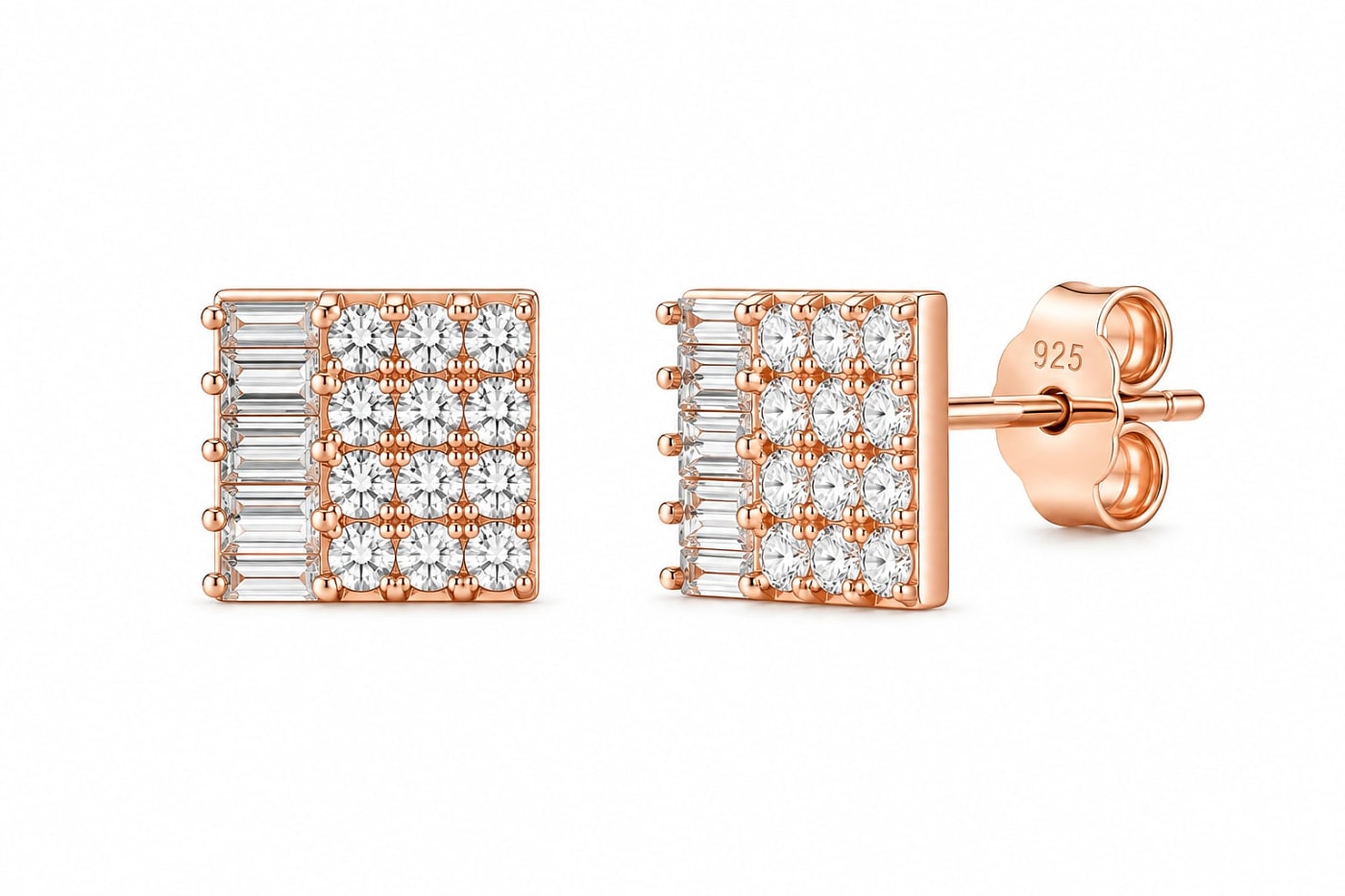 Octavia Luxe 925 Silver Stud Earrings