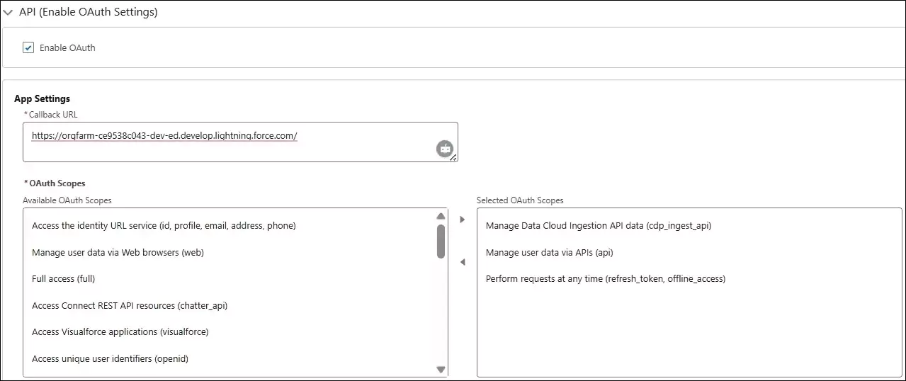 Create a Connected App in Salesforce | Oauth Scopes for Data Ingestion API | vagminecloud