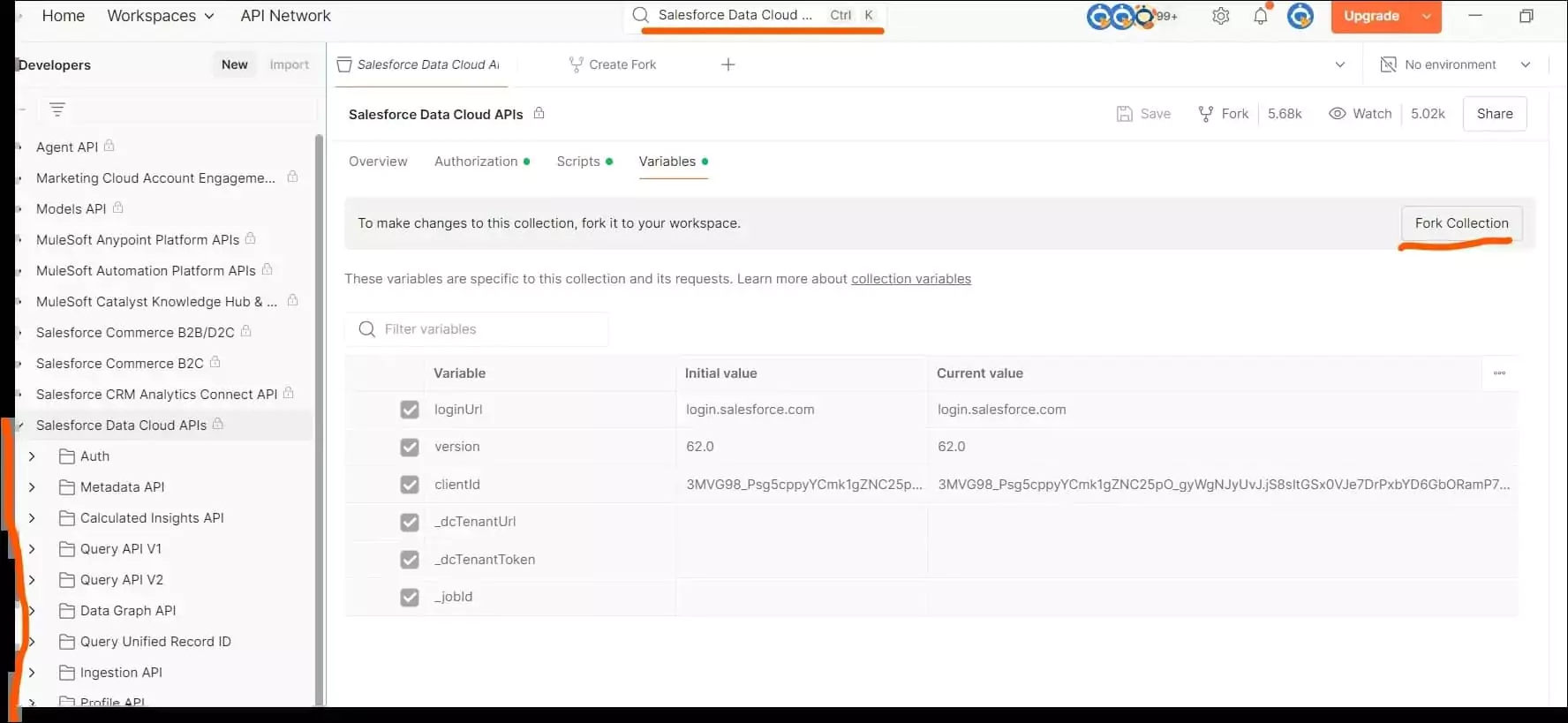 Postman Data Cloud API Collection | Vagmine Cloud Solution