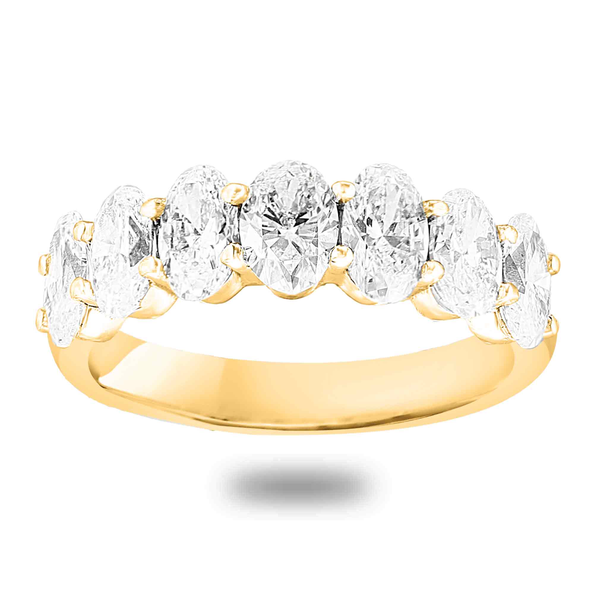 Oval diamond ring-Halfway