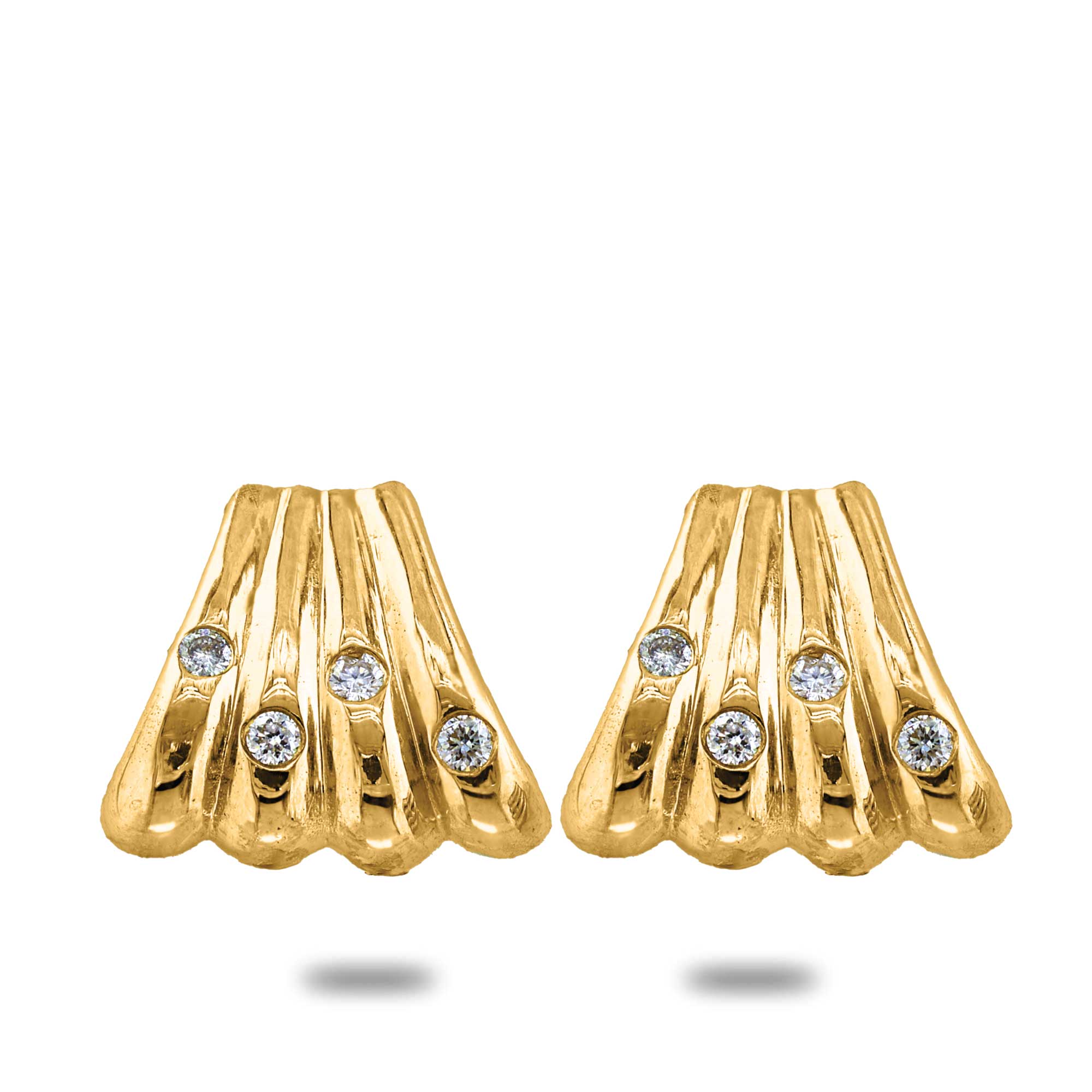 Dome Scallop Earrings