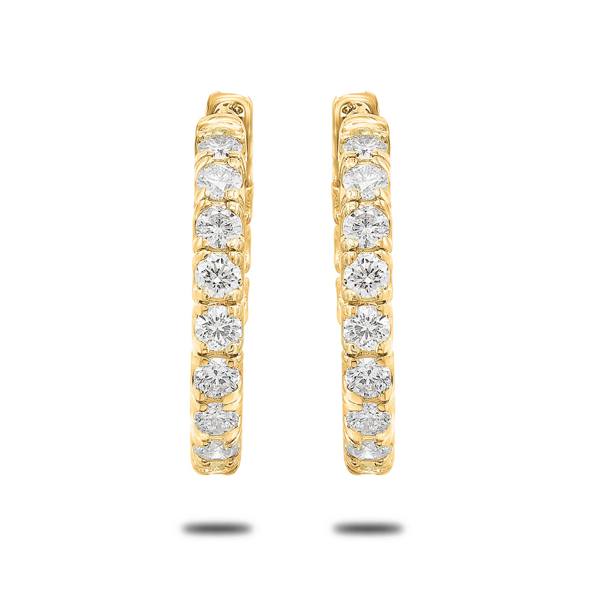 Small Diamond Hoops