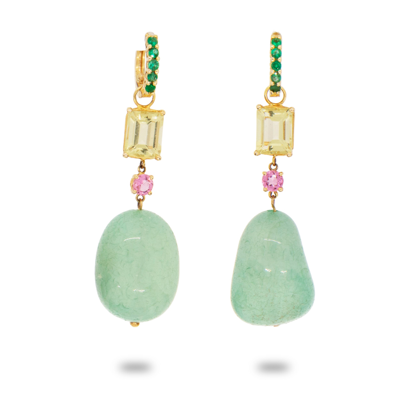 Honeydew Emerald Earrings