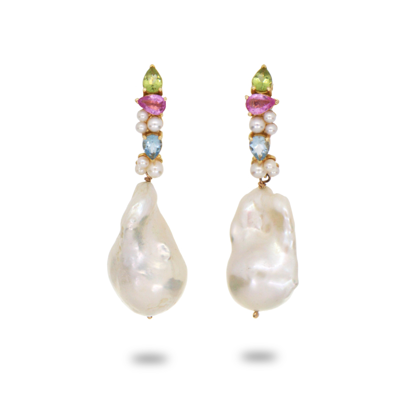 Aurora Lights Pearl Drop Earrings