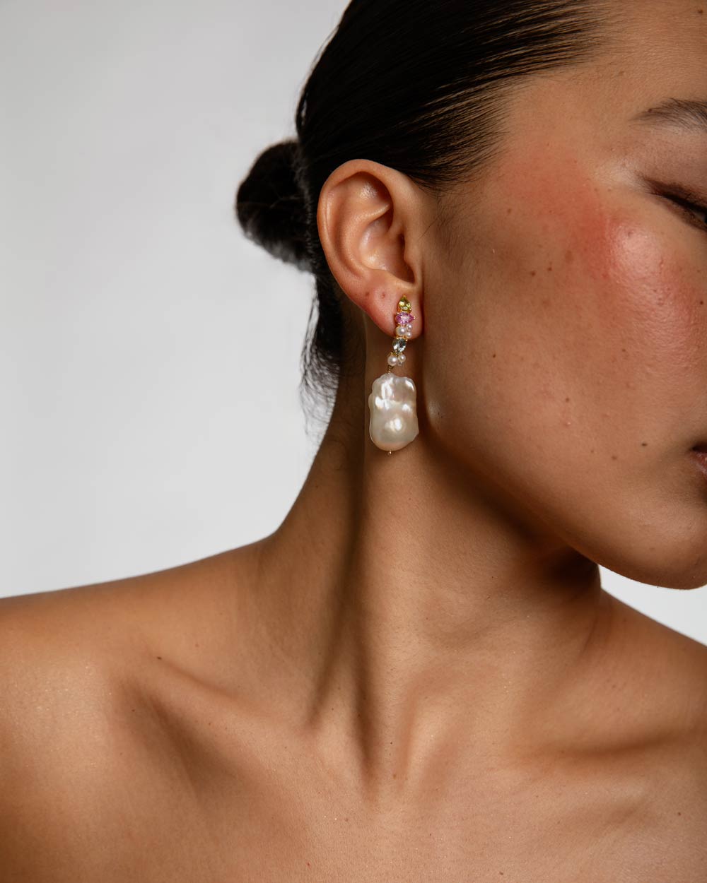 Aurora Lights Pearl Drop Earrings