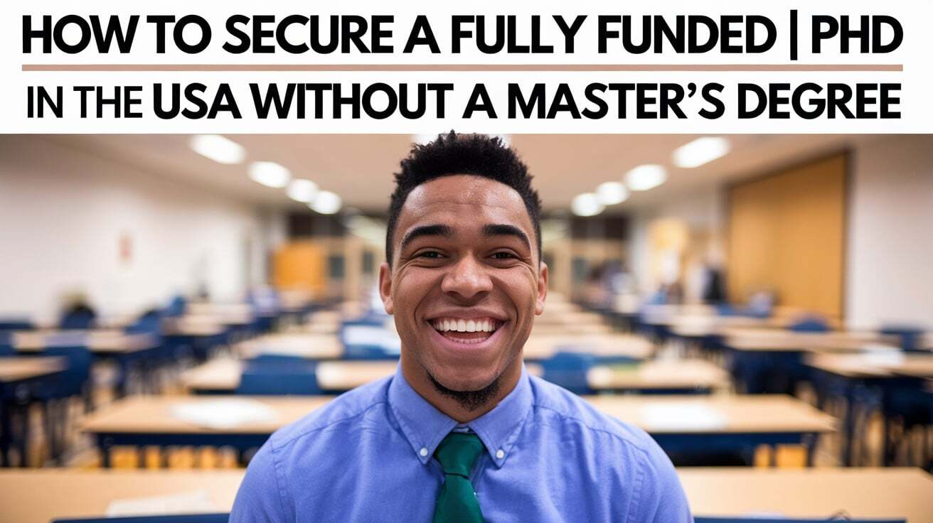 How to Secure A Fully Funded PhD in the USA without a Master’s Degree