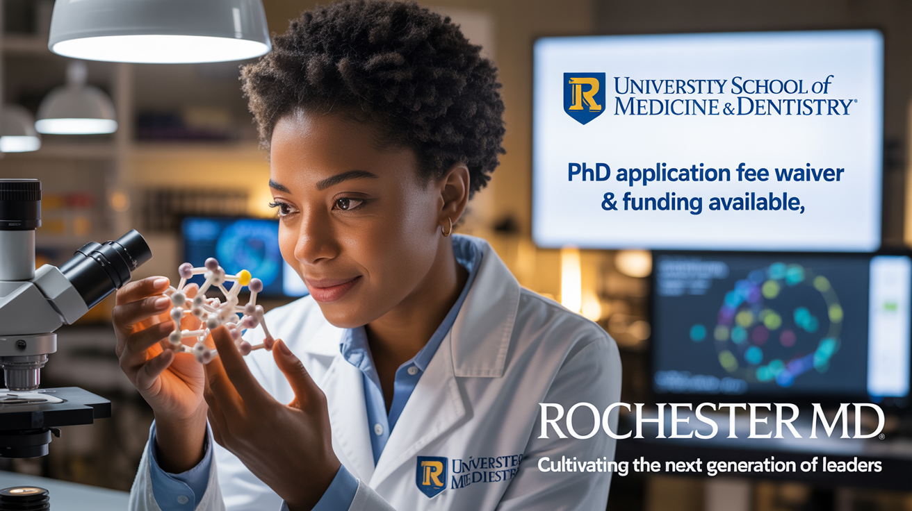 University of Rochester School of Medicine & Dentistry PhD Application Fee Waiver & Funding