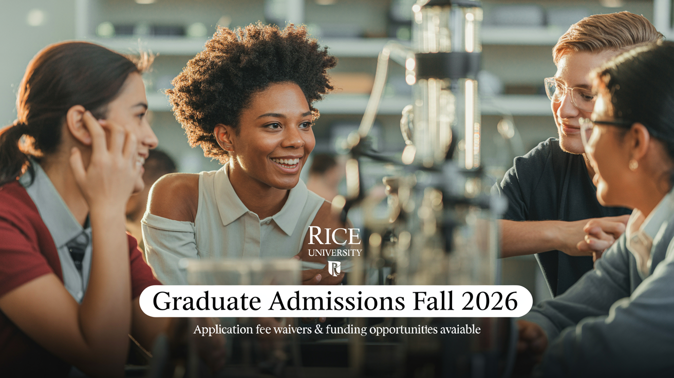 Rice University Graduate Admissions: Application Fee Waivers and Funding Opportunities for Fall 2026