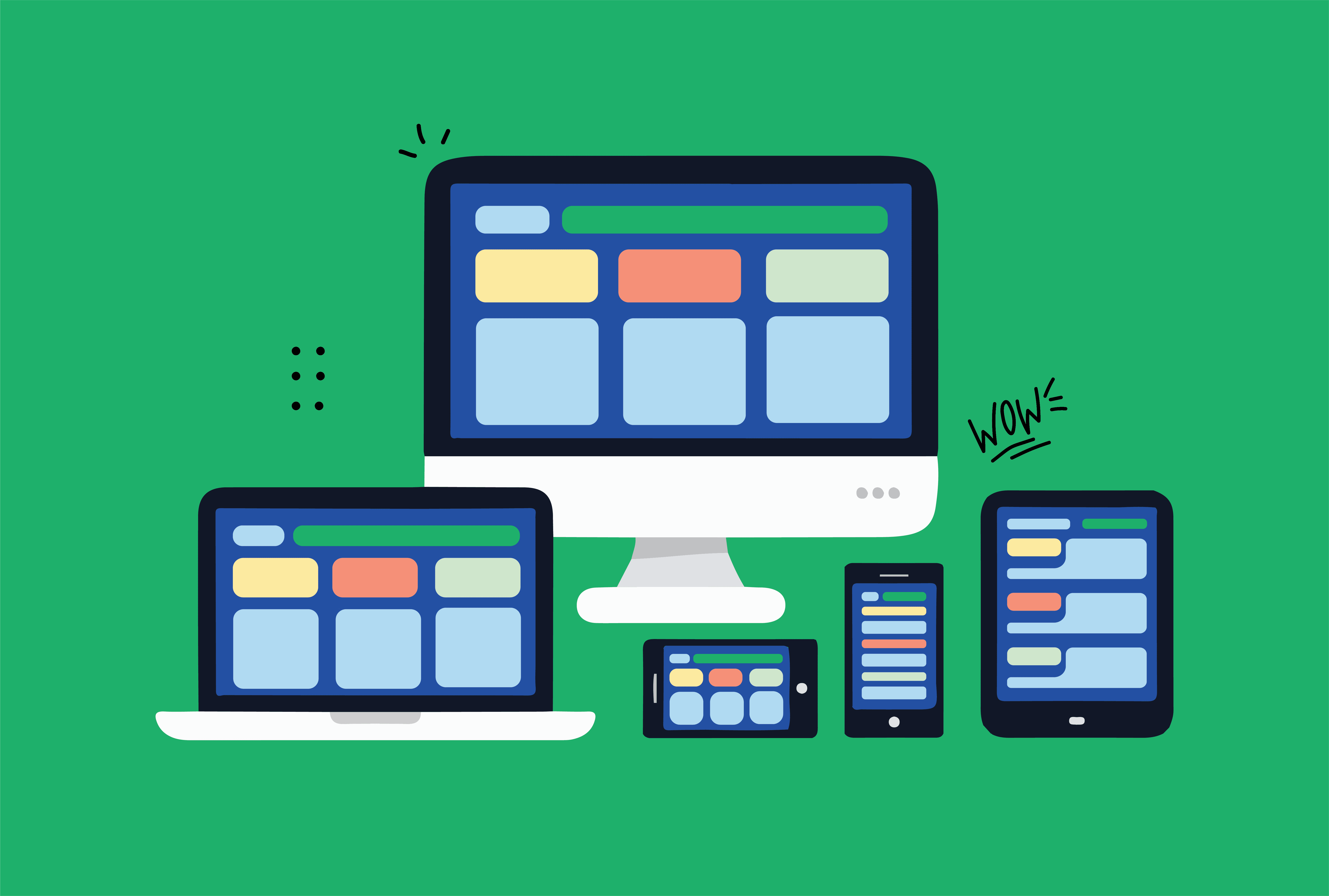 diagram shows how a well performing app can perform well across multiple devices