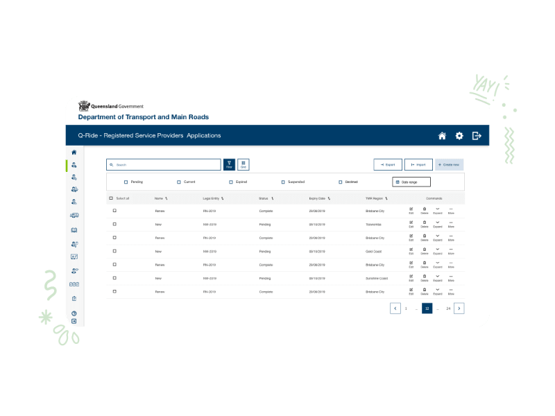 A screenshot of the user interface