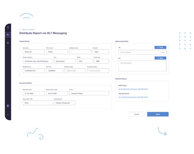 A photo of the application report page