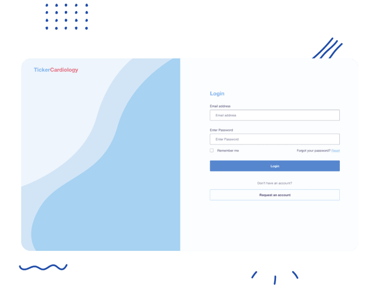 A photo of the applicatin login page