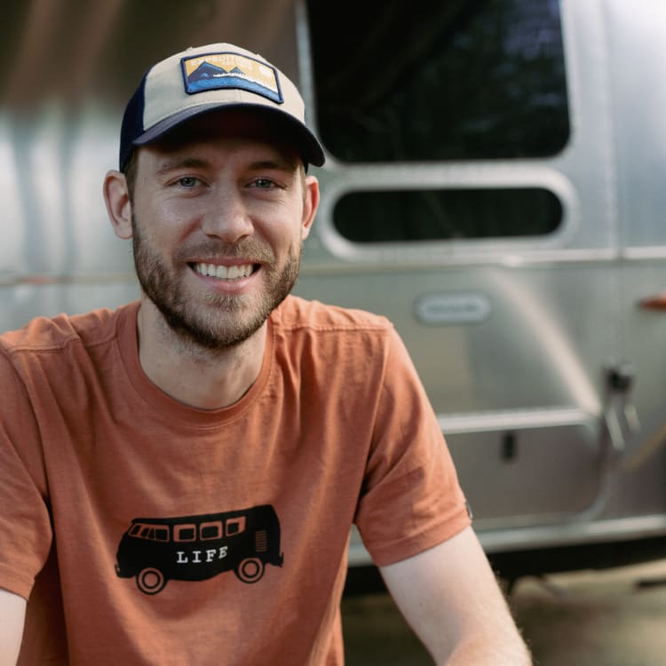 Marcus with his Airstream