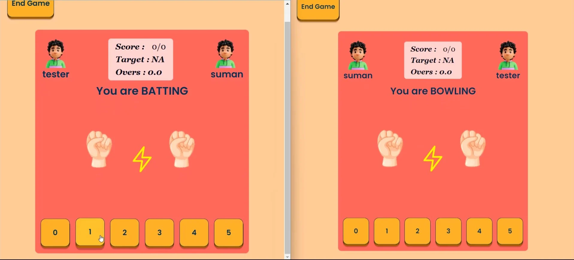 Hand Cricket
