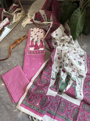 Cotton suit pink