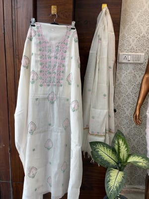Pure Mal Cotton Lakhnavi Suit