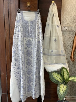 Pure Mal Cotton Lakhnavi Suit