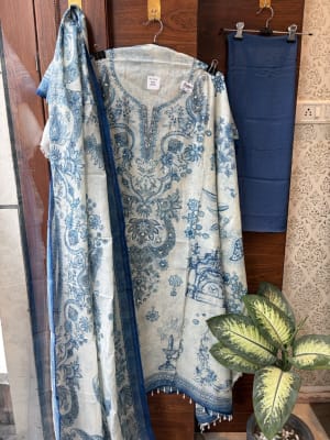 Cotton Mal Suit BeadsWork