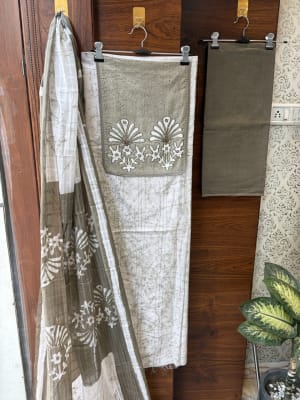 Self Cotton Suit 