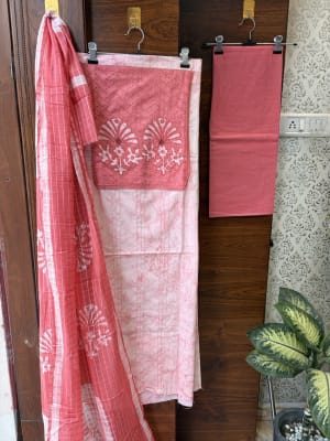 Self Cotton Suit 