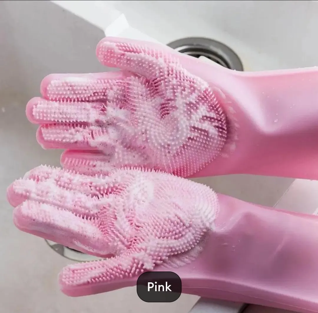 Heat-Resistant Silicone Kitchen Gloves - 2-Piece Non-Slip Oven Mitts for Cooking & Grilling