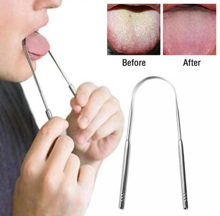 Stainless Steel Tongue Cleaner for Daily Oral Hygiene – Effective Bacteria Removal for Fresh Breath