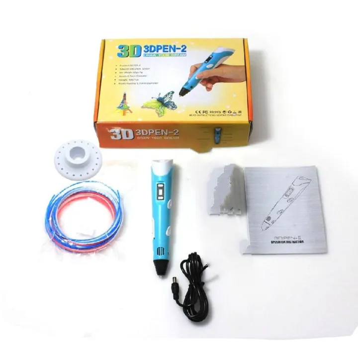 3D Printing Pen with LCD Display, Includes 3 Random PLA Filament Colors – Creative Drawing Tool for Kids and Adults