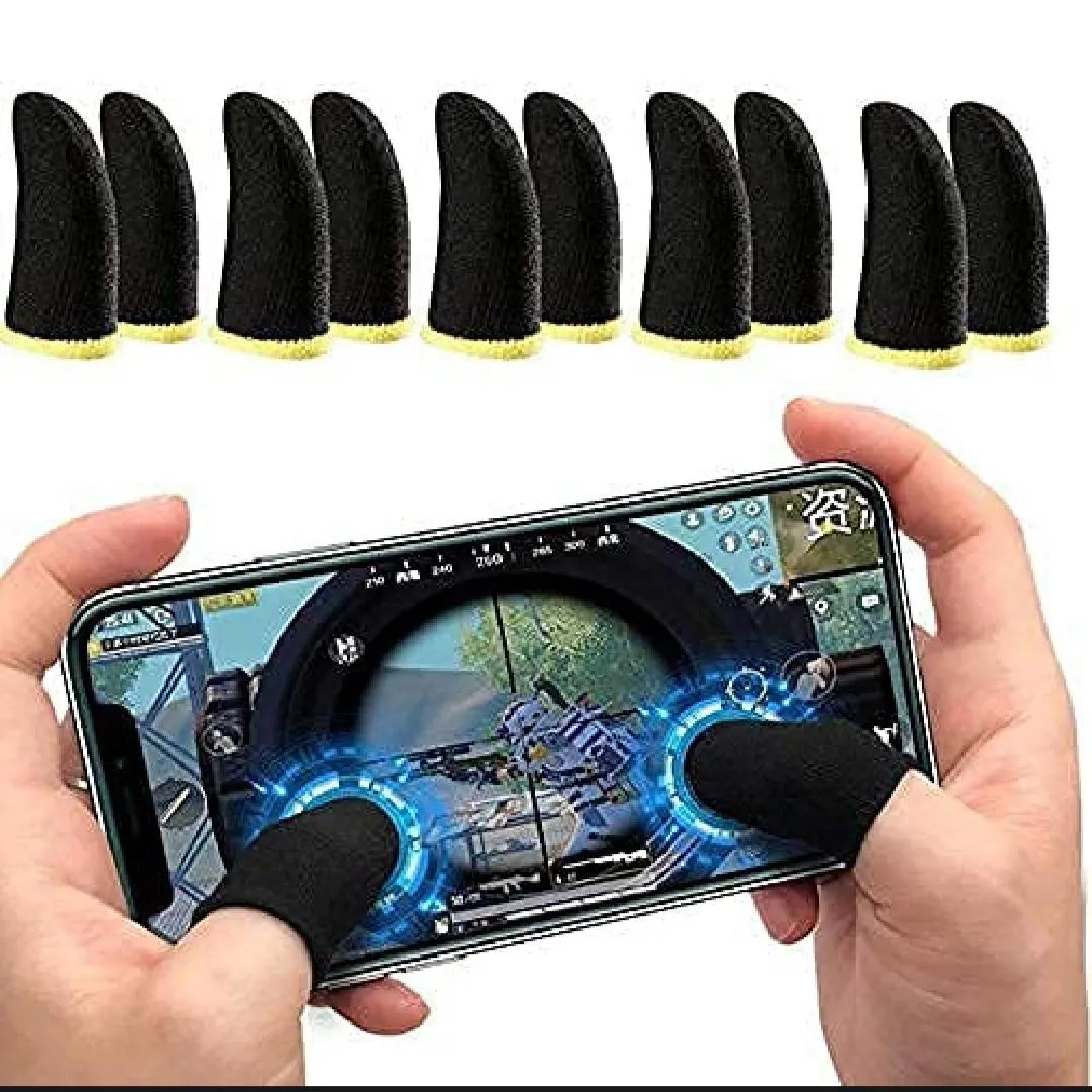 Gaming Thumb Sleeves Pack of 20 | Anti-Sweat, Ultra-Smooth for PUBG, Free Fire & Mobile Gaming