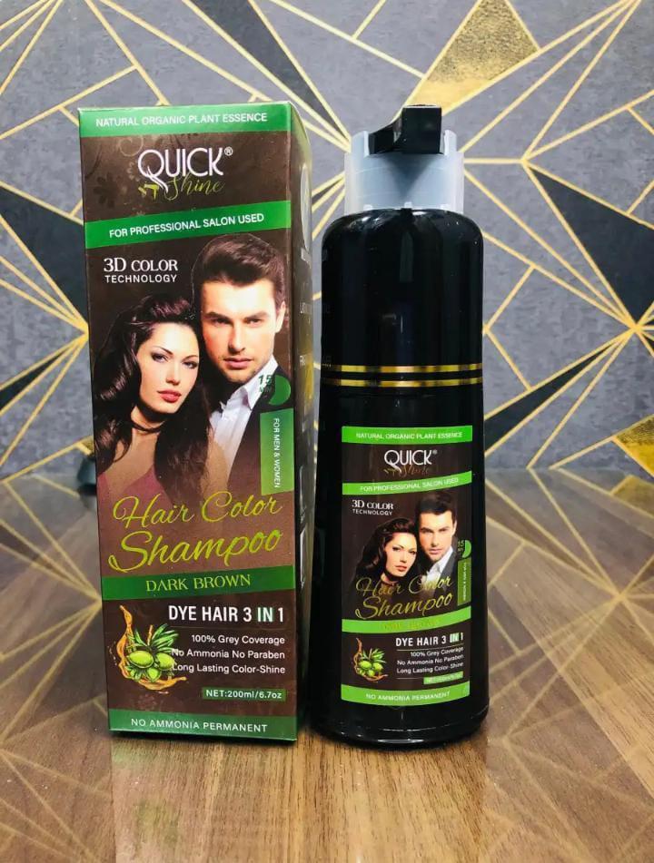 Liquid Hair Color for All Hair Types – Black & Dark Brown with Long-Lasting Shine