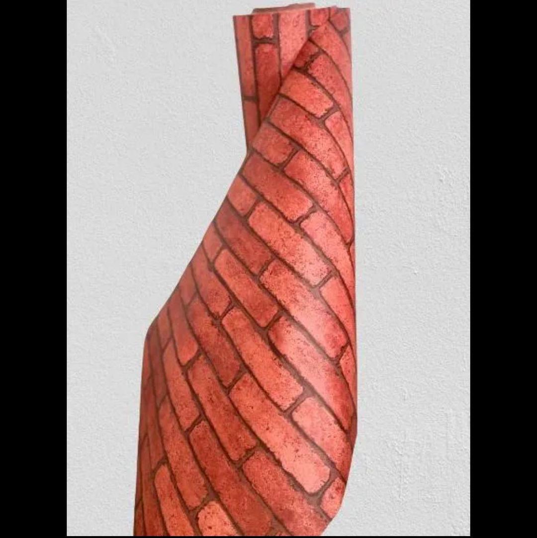 Red 3D Calligraphy Wall Sticker – Elegant Vinyl Décor (48" x 16")